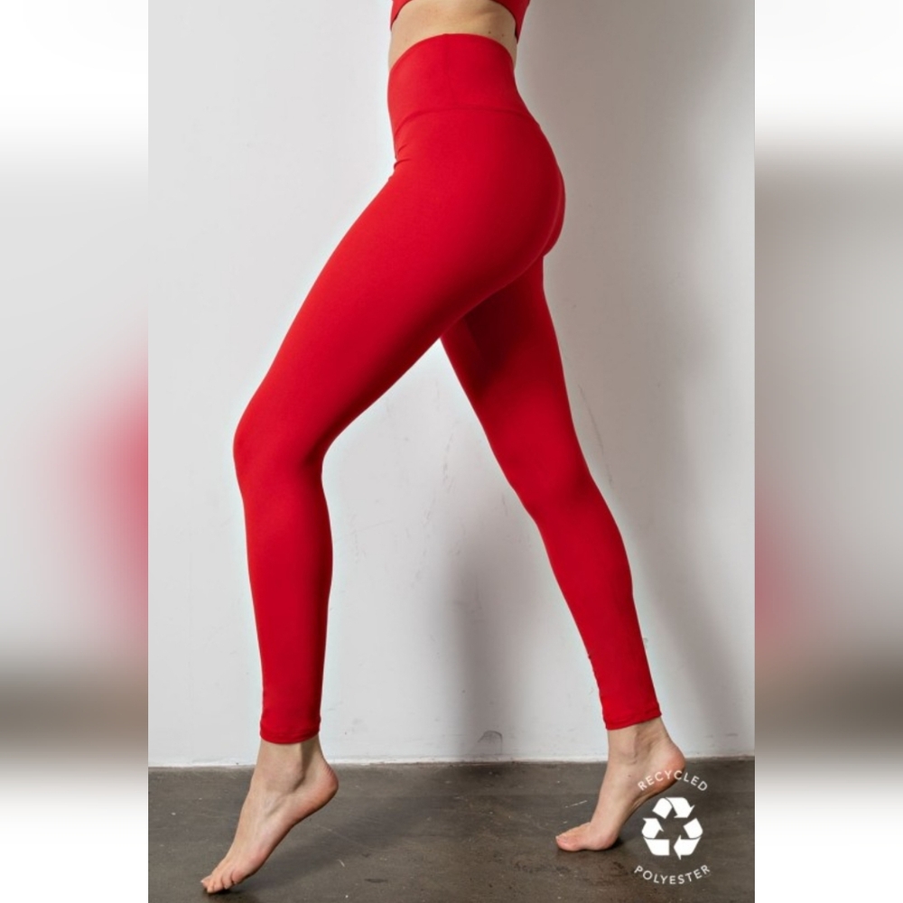 🍒 LAST ONE Cherry Red Butter Leggings